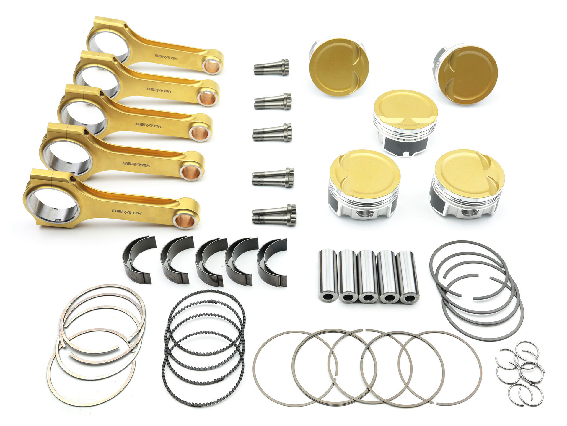 2.5L TFSI Audi RS3 8V & TTRS 8S Forged Pistons & Steel Connecting Rods High Boost JE & BAR-TEK®