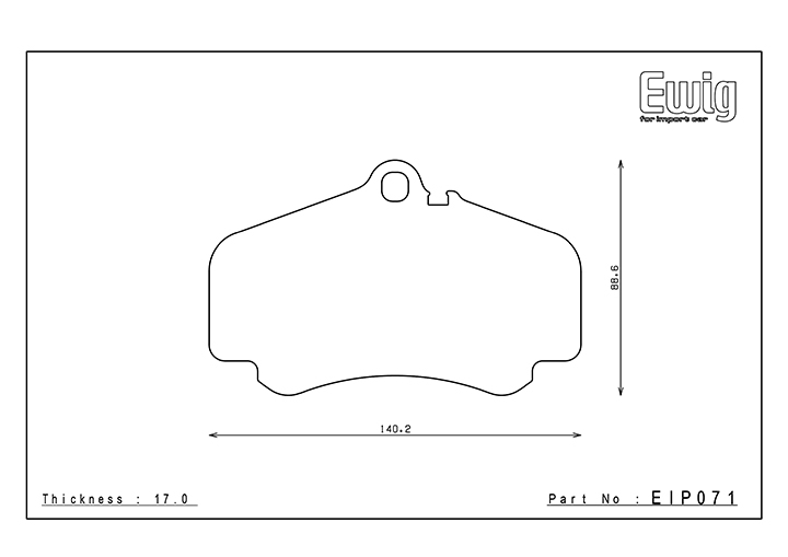 Endless Bremsbelag EIP071 MX72 passend für VA Porsche