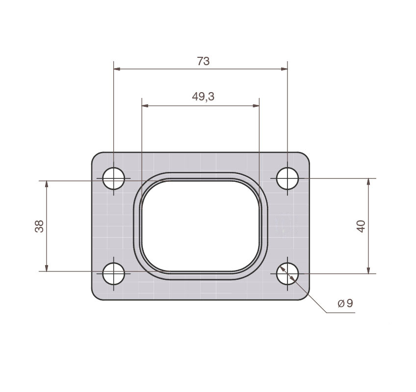 T25 Flange gasket inlet Nissan BAR-TEK®