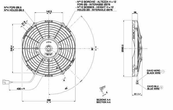 Radiator Fan D284 - D255 blowing SPAL