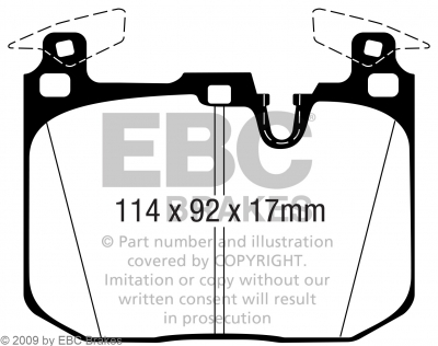EBC Racing brake pads fit BMW S55B30 F8X M2/M3/M4