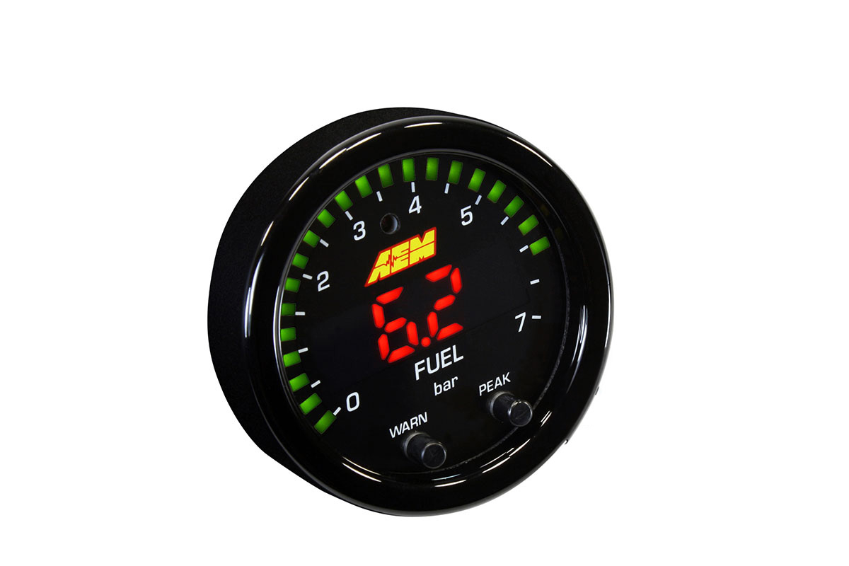 AEM X-Series Oil and fuel pressure display
