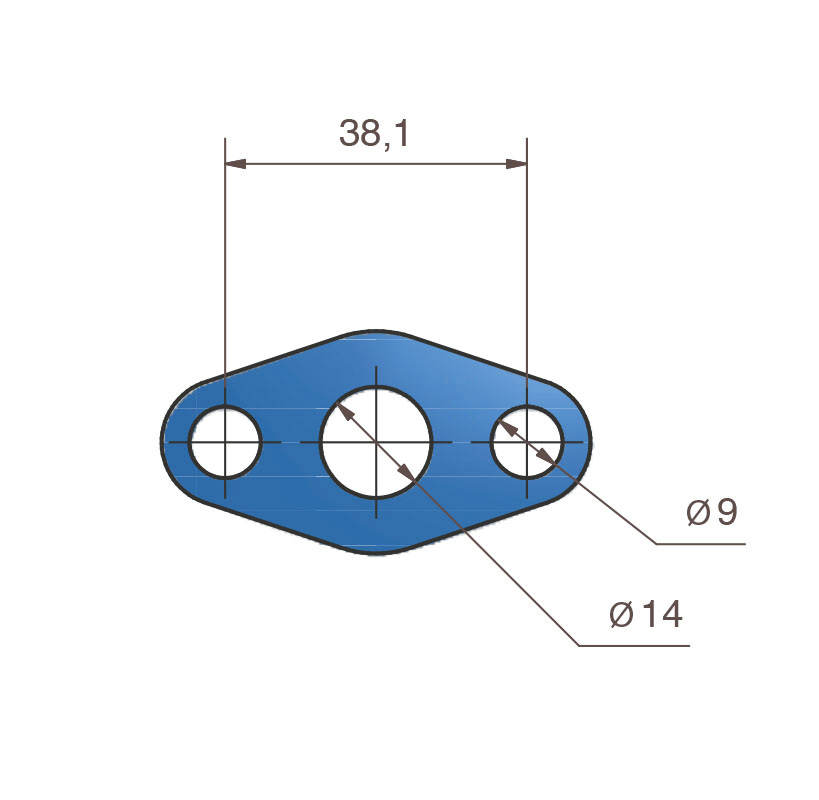 Gasket for T25 oil-return flange BAR-TEK®