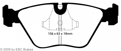 Plaquettes de frein EBC Racing pour BMW E36 & E46 M3