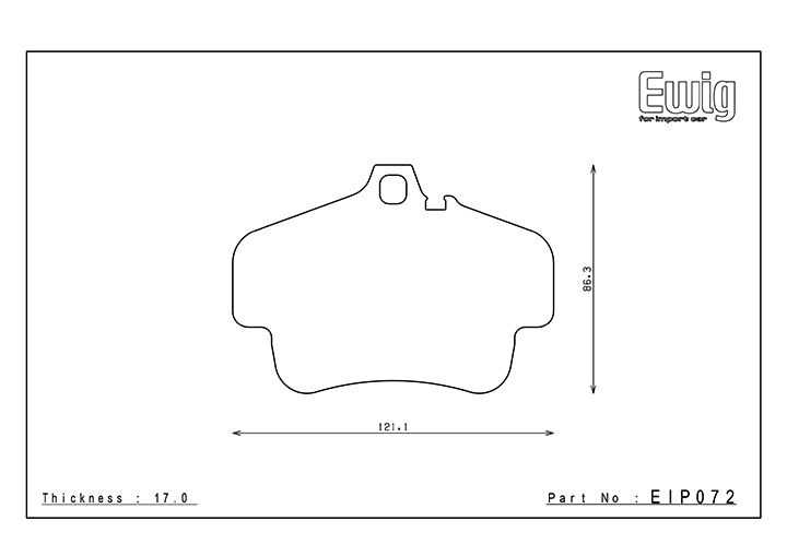 Endless brake pad EIP072 MX72 suitable for HA Porsche