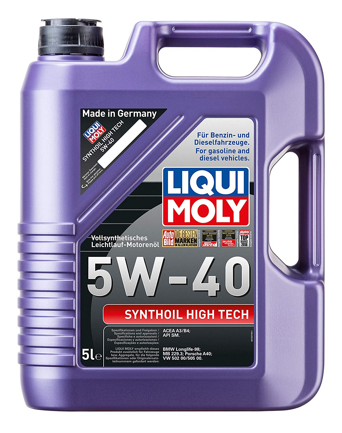 Liqui Moly 5W-40 High Tech Engine Oil 5L