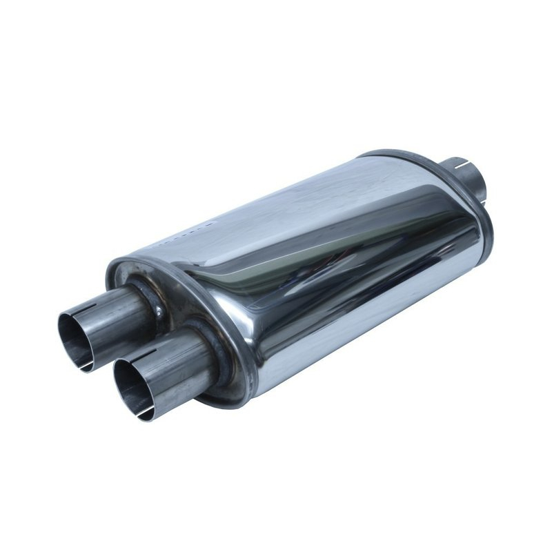 Silencieux "Split" Ovale - 1 x 63,5mm sur 2 x 51mm Silencieux Simons