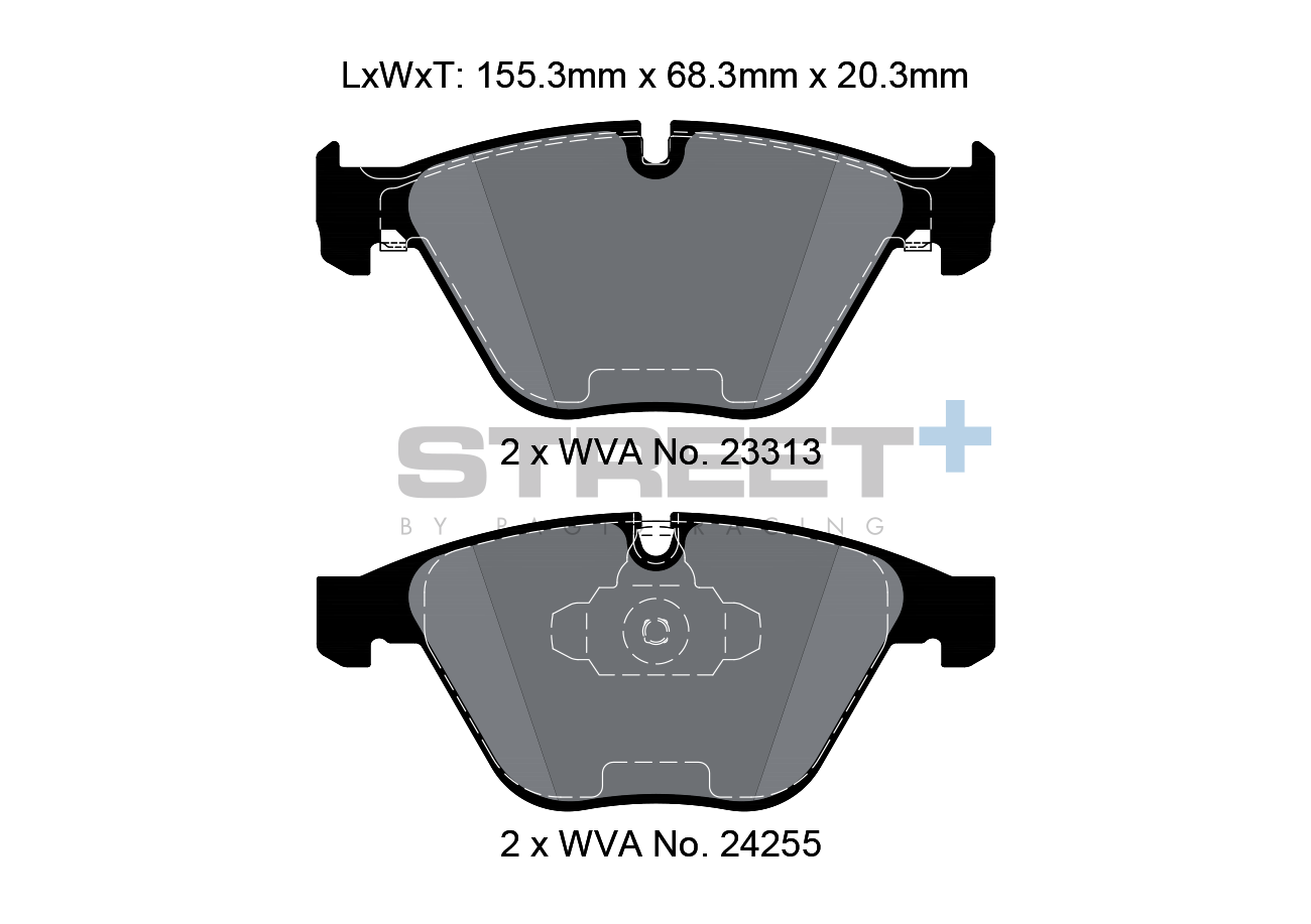 PAGID Street+ Racing Bremsbeläge VA 8053 passend für BMW