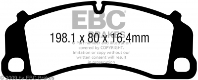 EBC Racing brake pads fit Porsche 911 991 GT3 & Turbo