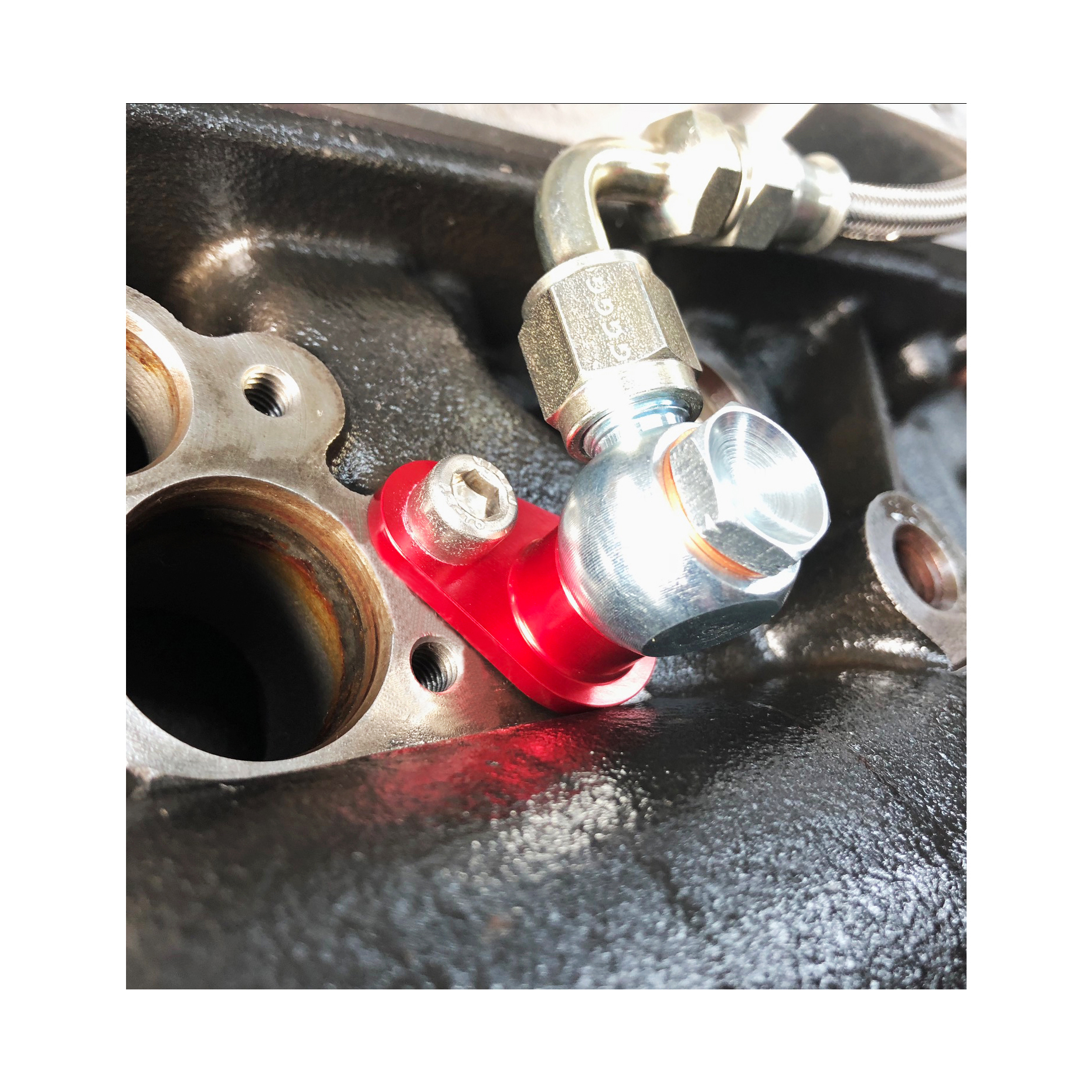 2.0L TSI EA888 entrée d'huile Dash 4 pour gros turbo