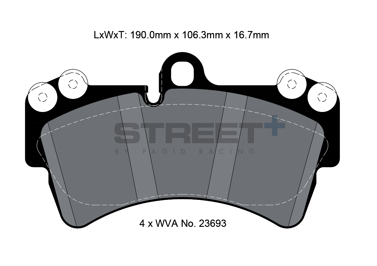 Plaquettes de frein VW & Audi Racing VA 2845 Street+ PAGID