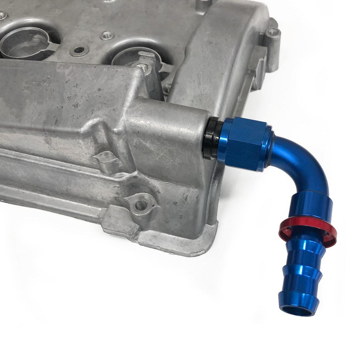 VW V6 24V Valve Cover Breather Adapter Dash 10 Billet