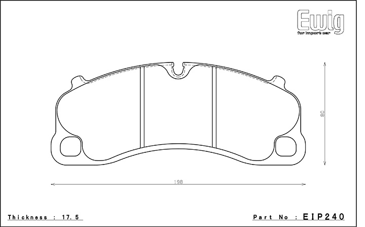 Endless Bremsbeläge EIP240 MX72 passend für VA Porsche